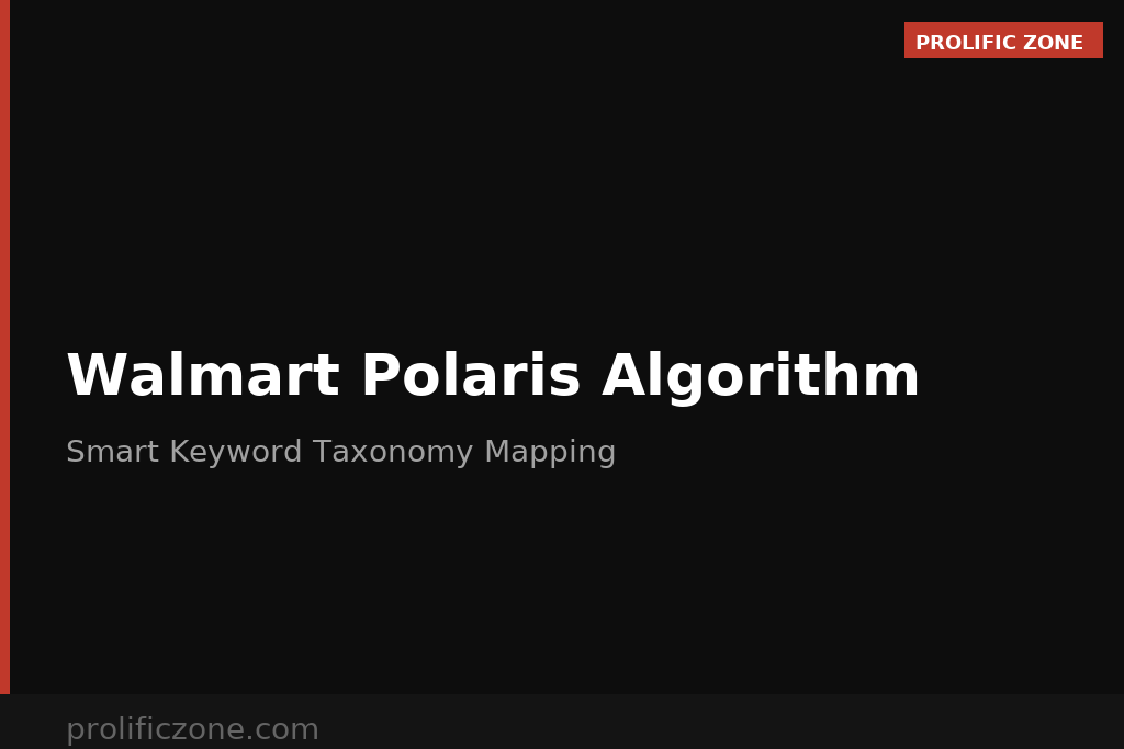 Walmart Polaris keyword and taxonomy mapping strategy