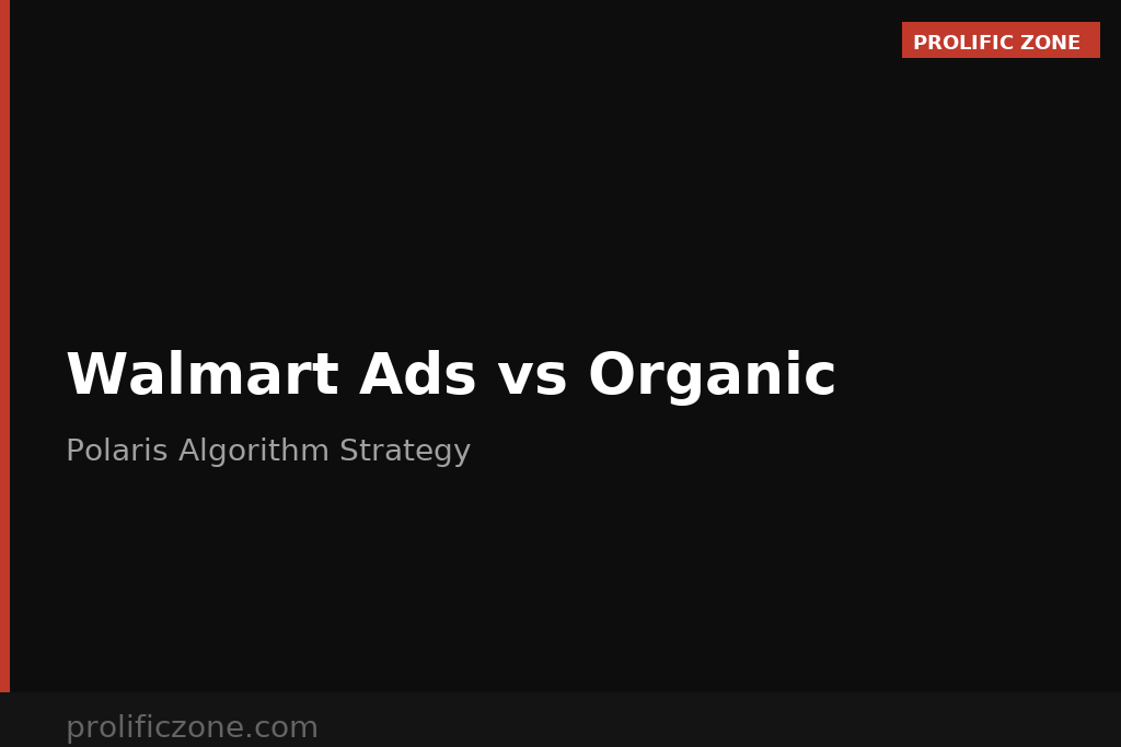 Walmart ads vs organic strategy Polaris algorithm